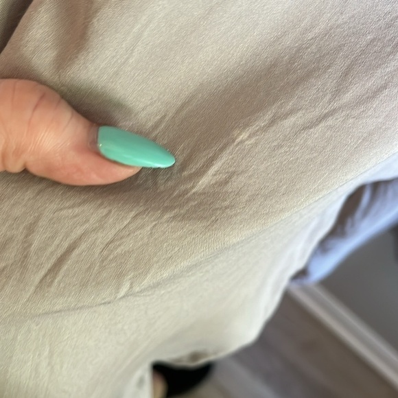 Wilfred Crinkle Pants Wide Leg Cropped Drawstring Gathered Waist Modal Size XS - Picture 9 of 12